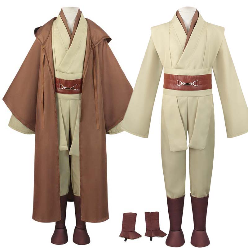 Obi Wan Kenobi Cosplay adulte hommes Robe à capuche Jedi chevalier tenues Laku tunique Costume Halloween Robe à capuche uniforme ensemble complet