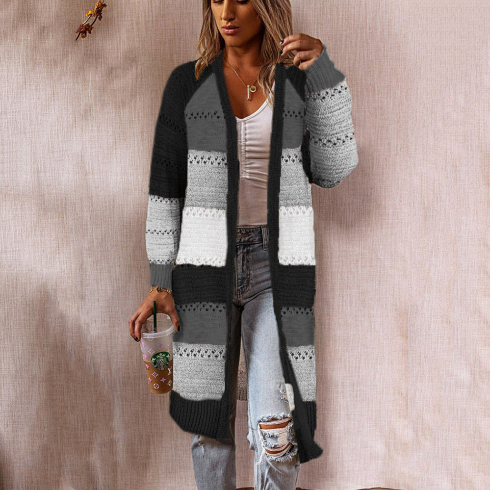 Cardigan en tricot mi-long pour femmes, mode automne-hiver 2025, nouveau style pour femmes