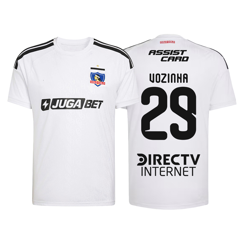 Été 2026 Hommes Femmes Colo-Colo # 29 Vozinha Football JerseyTops T-shirt de football en maille respirante, T-shirt de sport StreetWear respirant