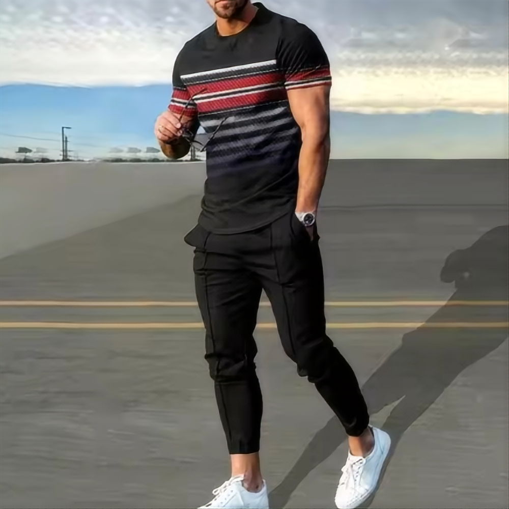 Nouveau costume de sport de basket-ball pour hommes ensemble de jogging imprimé en 3D Qeen été vente chaude rétro décontracté T-shirt à manches courtes + pantalon 2 pièces