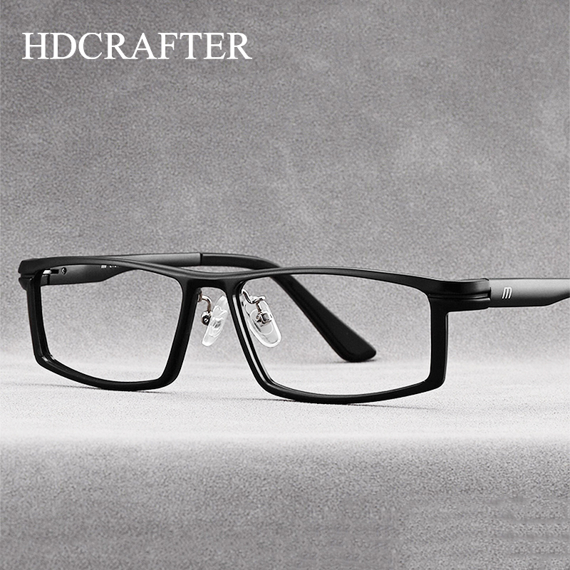 Marque Design pleine jante titane TR90 optique Prescription lunettes cadre Flexible ressort charnière affaires hommes lunettes Spectacle