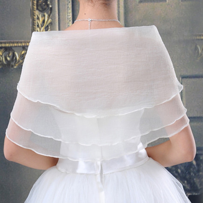 Mode Tulle dentelle châle dentelle à manches courtes haussement d'épaules mariée mariage Cape élégante robe de soirée châle fête châle Banquet robe Cape
