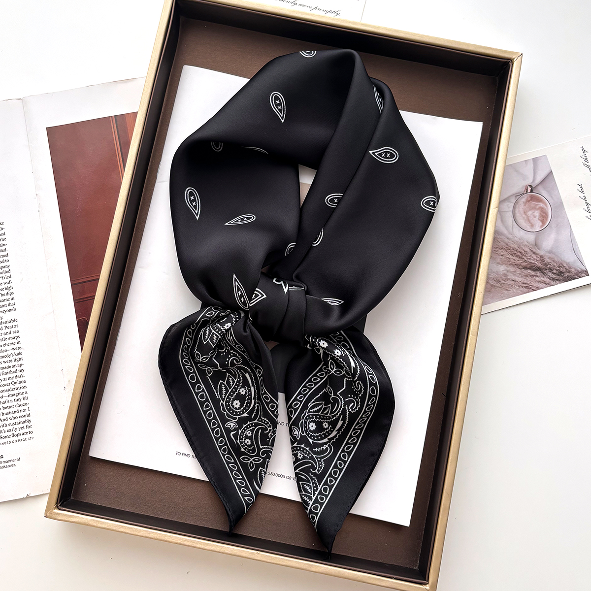 Mode impression femmes carré écharpe soie sentiment foulard Bandana dame printemps châle foulards enveloppement tête foulard bandeau de cheveux cravates