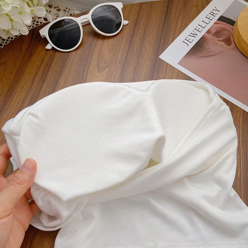Haut Froncé Chic et Précieux pour Femme, Sangle Irrégulière, Pliage en Y, Solide, Fibris, Mode Coréenne, Livraison Directe