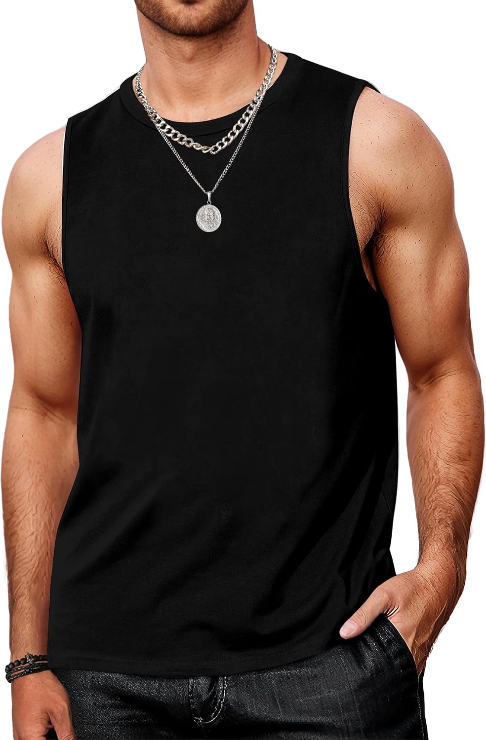 Débardeurs pour hommes, chemises sans manches pour l'entraînement, débardeurs en polyester de couleur unie à séchage rapide pour l'été, t-shirts de sport pour la plage