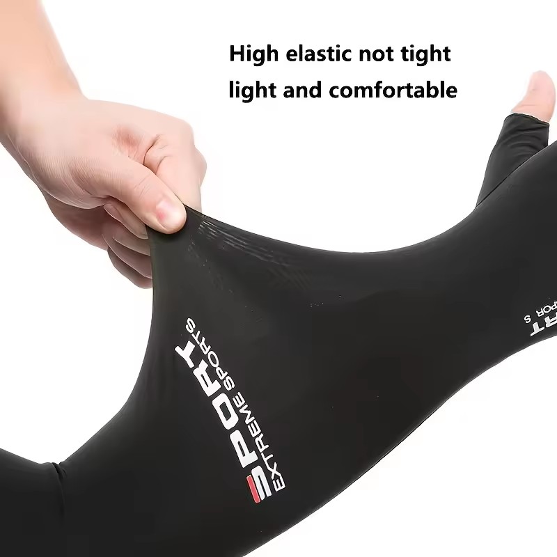 Anti-UV et Rafraîchissant pour l'été ‌ Manchons de bras en soie glacée respirants et extensibles, protection UV, pour le cyclisme, la course à pied et les sports