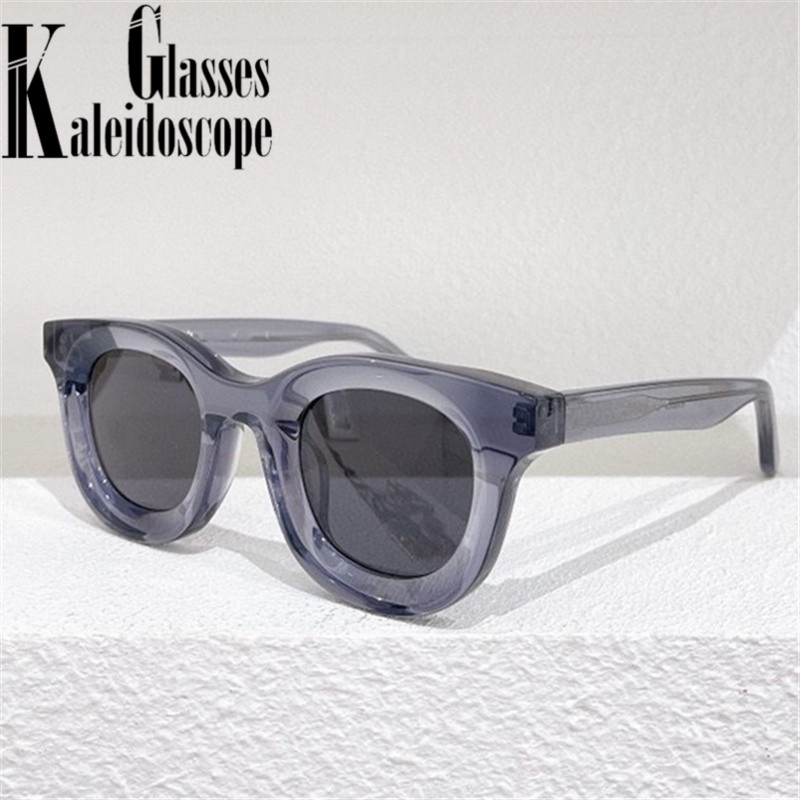 Lunettes de soleil rondes concaves pour femmes marque de mode concepteur petites lunettes de soleil hommes Vintage Hip Hop jaune bleu lunettes dame UV 400