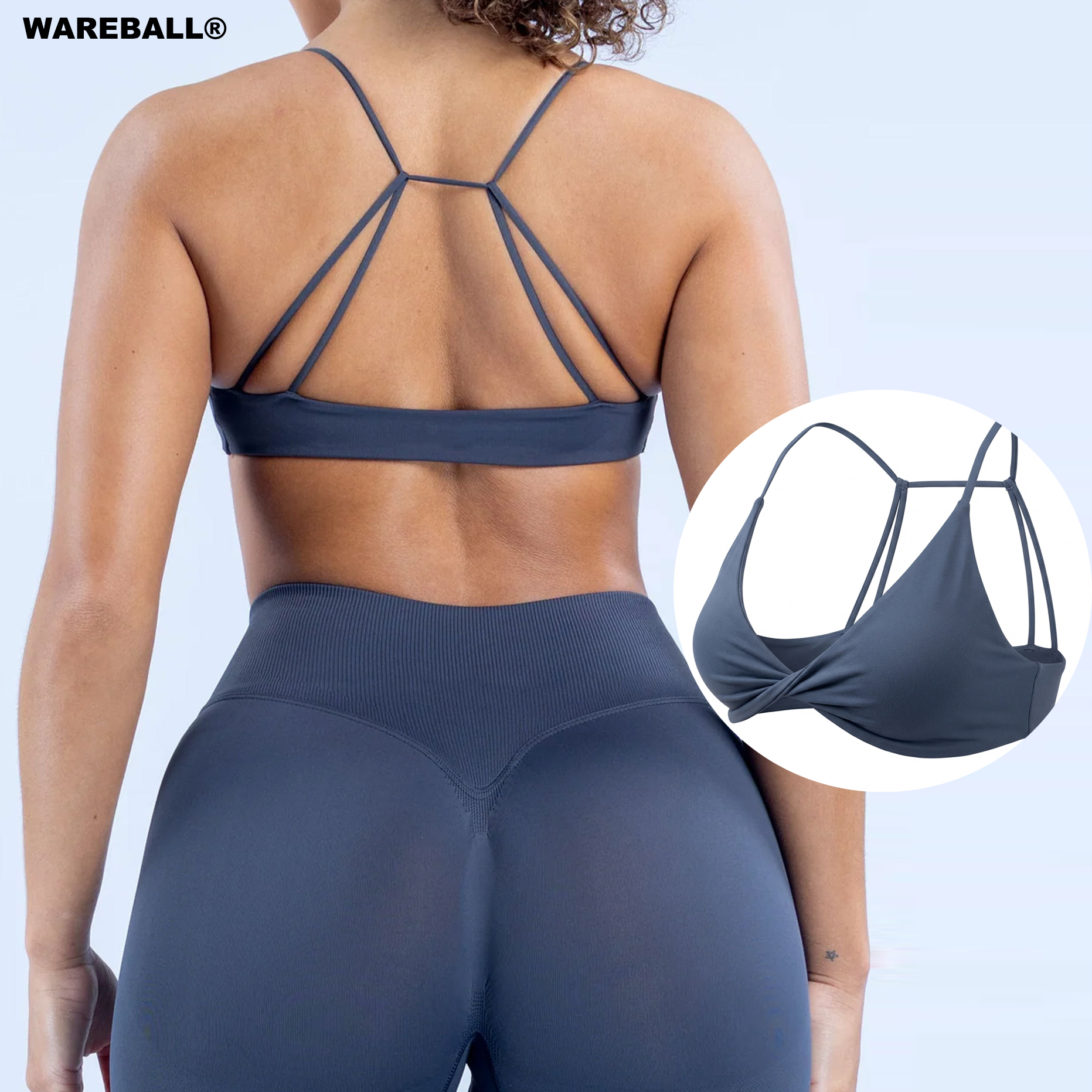 Soutien-gorge de sport sexy pour femme, brassière de course à dos croisé, sous-vêtement de sport respirant, haut de fitness pour femme