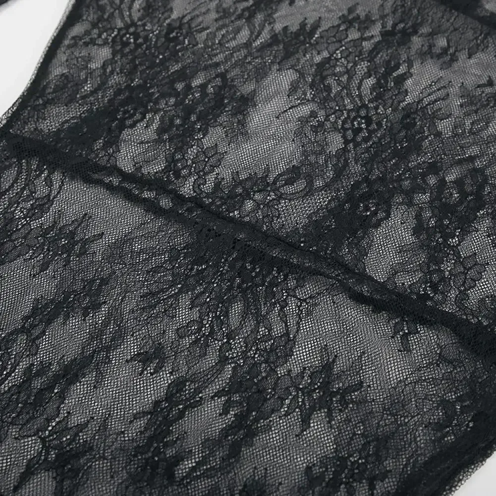 Robe de soirée en dentelle, Style High Street, noire, en dentelle, flambant neuf, à la mode, assortie avec tout