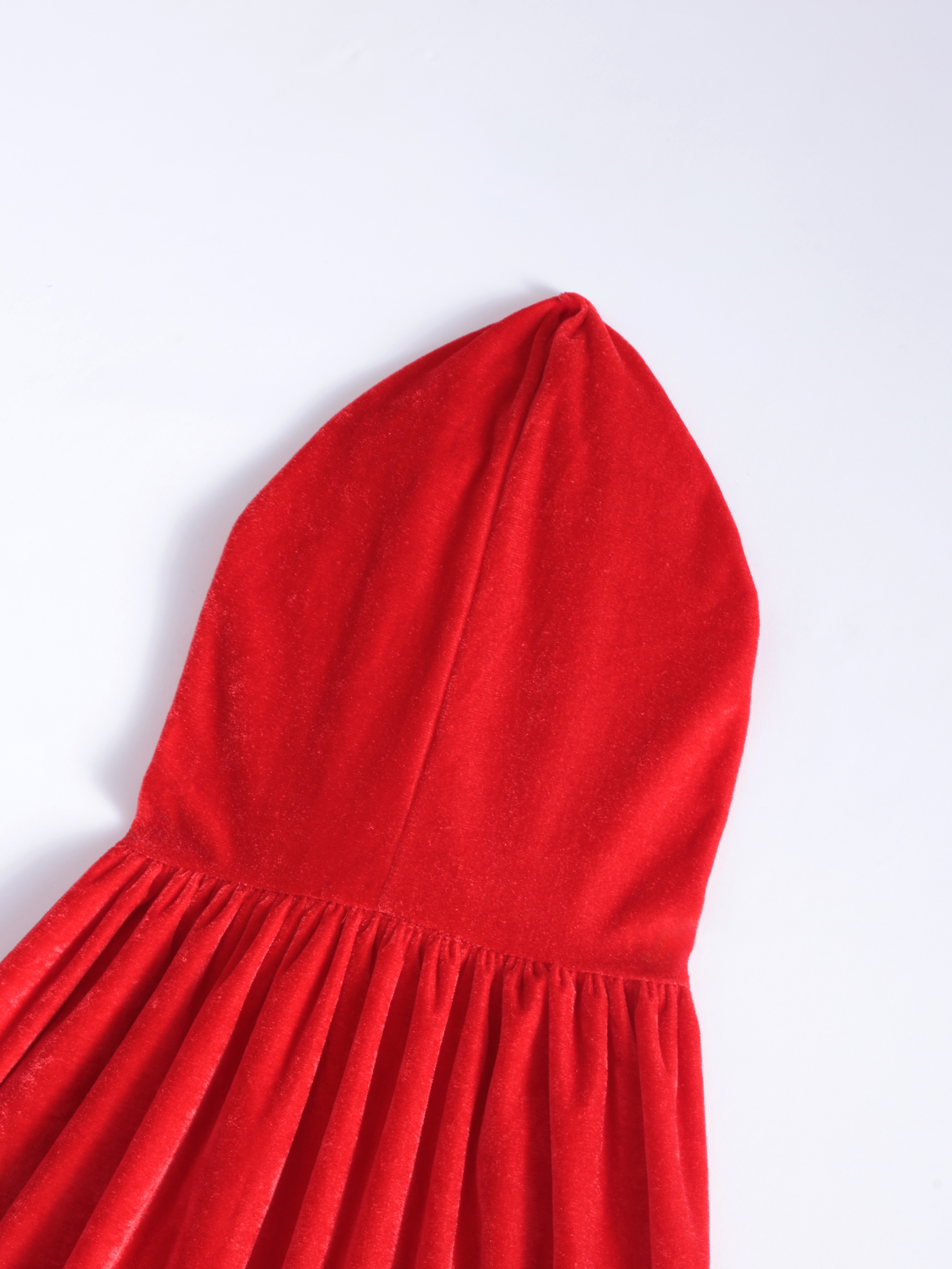Cape en velours pour cosplay, petit chaperon rouge, dentelle, adaptée pour Halloween et Noël, 550550