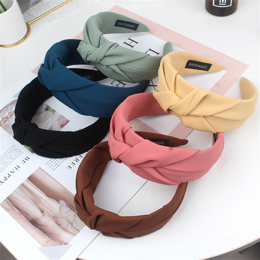Nouveaux bandeaux noués pour femmes coiffure filles Vintage bandes de cheveux tissu large bandeau doux cheveux cerceau cheveux accessoires chapeaux
