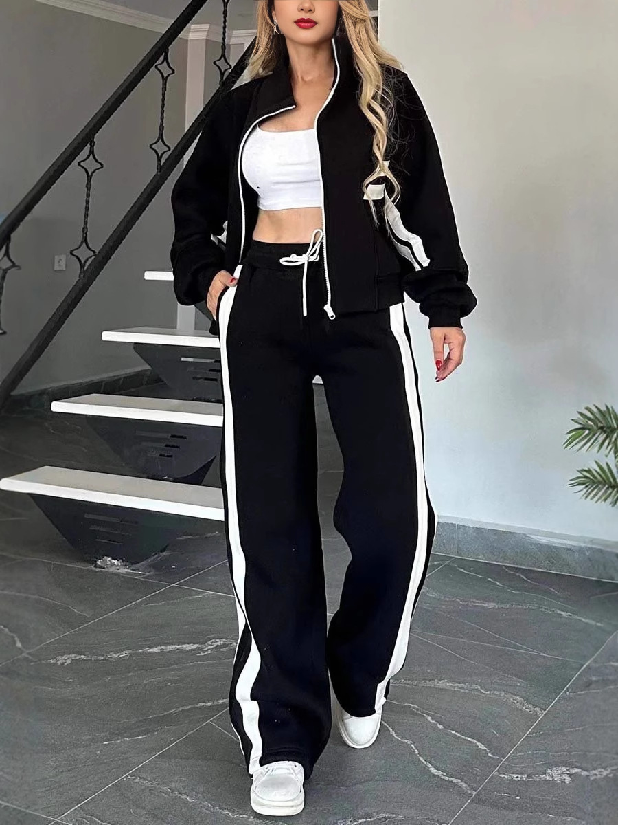 Mode deux pièces femmes blanc sport costume chemise de sport ample + pantalons décontractés ensembles vêtements de sport femmes vêtements survêtement femmes tenue