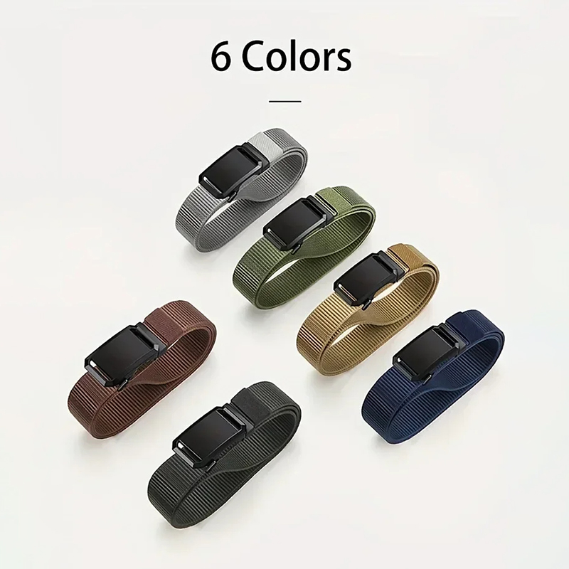 Ceinture à boucle automatique en toile, vêtements de travail tactiques, pantalons d'entraînement militaires en plein air décontractés, ceinture multifonctionnelle à la mode pour hommes