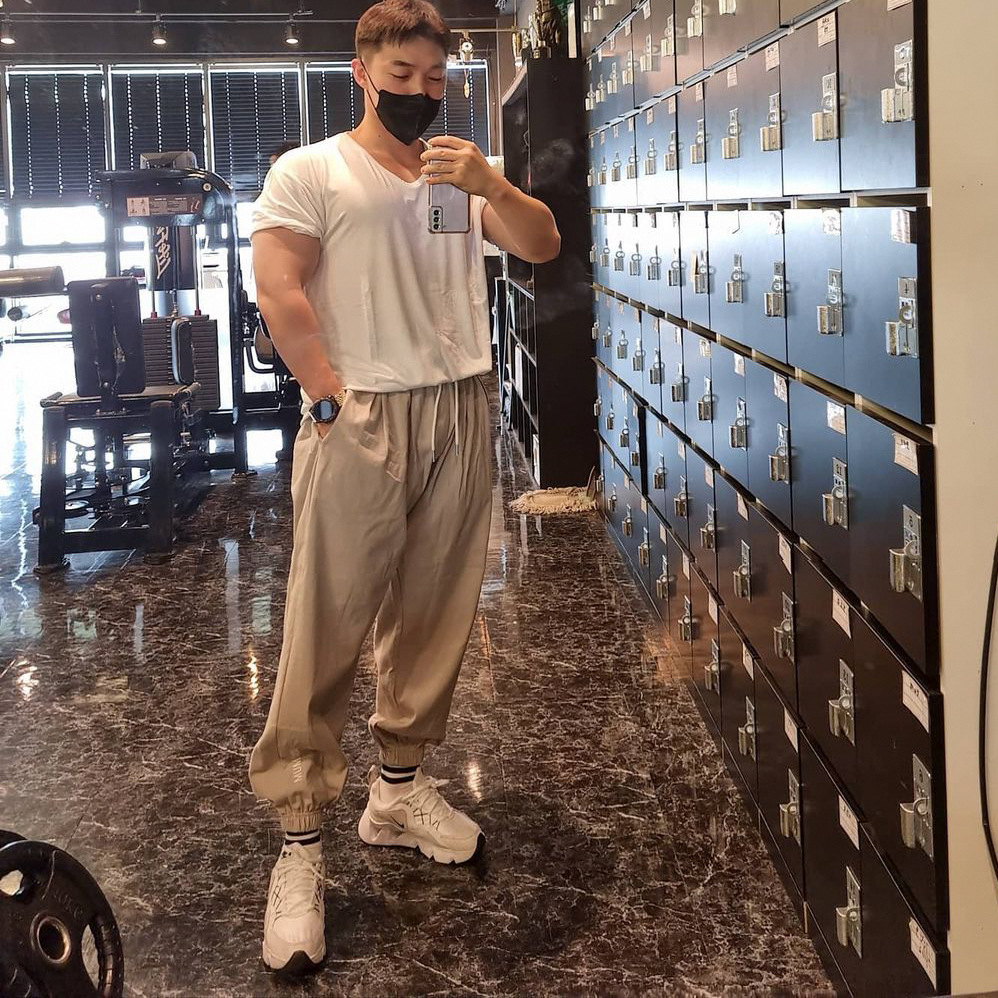Pantalon de sport musclé pour homme, entraînement, basket-ball, course à pied, fitness décontracté, pantalon à la mode, version coréenne