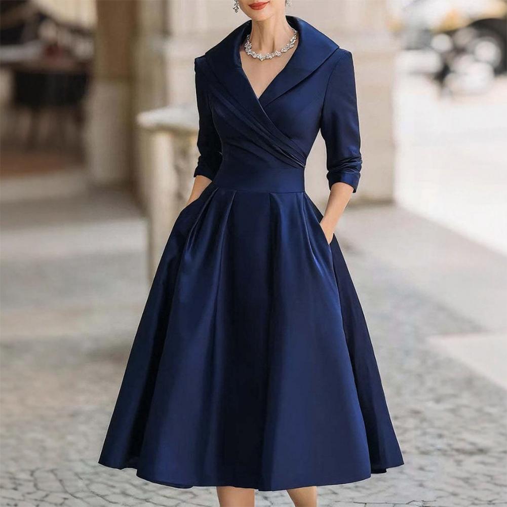 Robes blazer élégantes pour femmes, robes de bureau, robes midi blazer, robes de travail à col en V pour femmes, robes trapèze, robes formelles