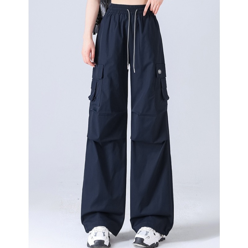 Pantalon Cargo élégant taille haute, imperméable, séchage rapide, décontracté, pour randonnée en plein air, avec cordon de serrage