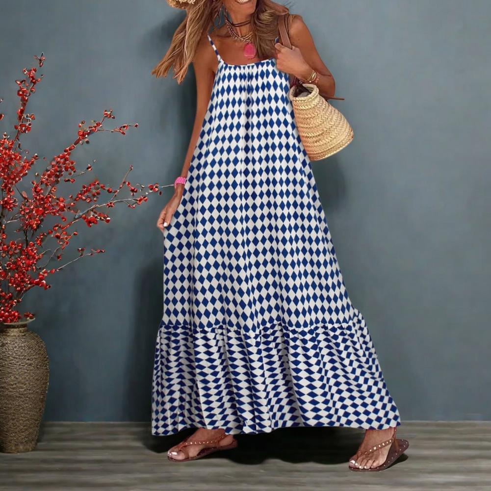 Robe longue bohème à fleurs superposée pour femme, style décontracté, dos nu, idéale pour l'été et la garde-robe