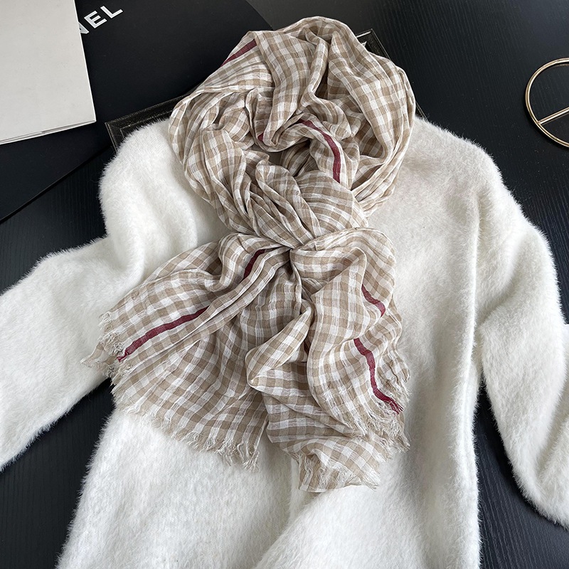 Écharpe de luxe en coton et lin pour femme, Foulard chaud d'automne, Pashmina, doux, Bufanda, silencieux