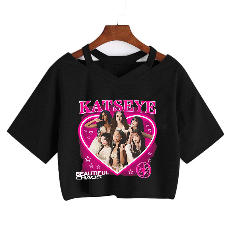 T-shirt court sexy à imprimé œil de chat pour femmes, style gothique Y2k, t-shirt court de style coréen, t-shirt graphique vintage, vêtements pour femmes