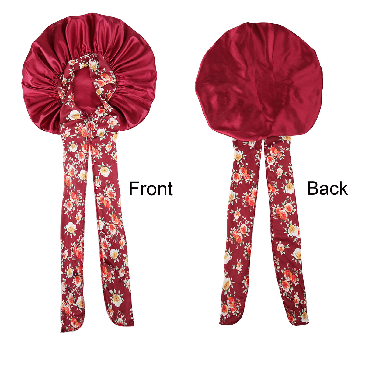 Chapeau en soie avec nœud pour femmes, grand Bonnet de soins pour cheveux longs et bouclés, Double couche, bande élastique douce, bonnet de sommeil antidérapant