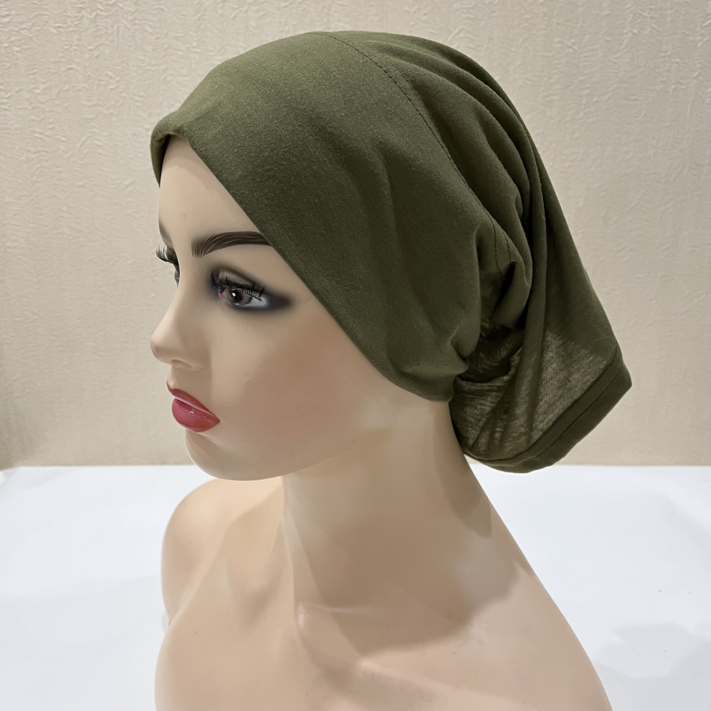 Chapeaux à tube uni H065, Turban musulman, couleur Pure, Hijabs intérieurs extensibles pour casquettes, prêt à porter, foulard sous le Bonnet Hijab pour femmes
