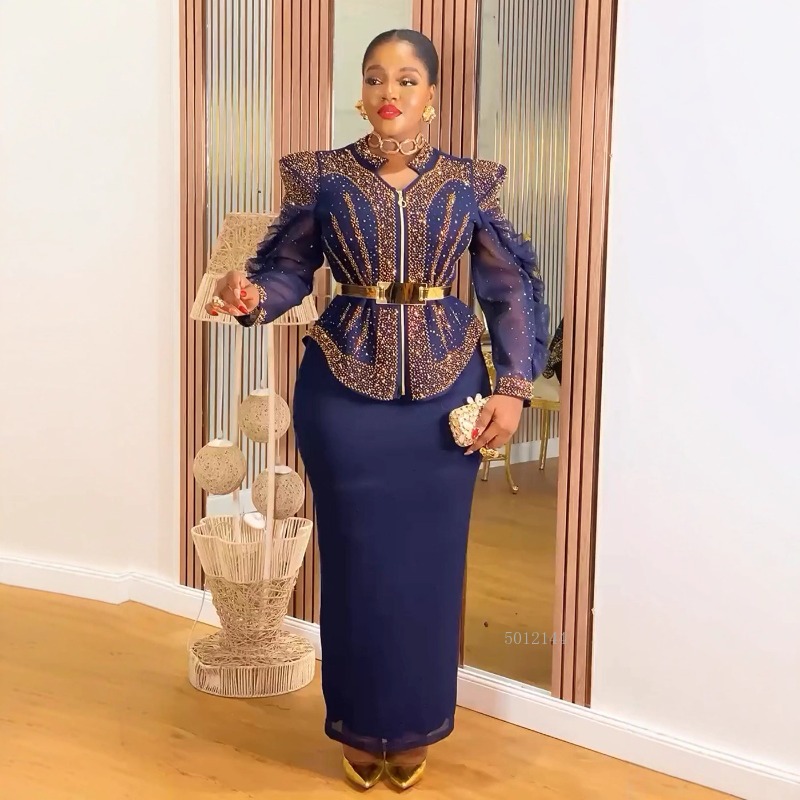 Robes de soirée africaines pour femmes, grande taille, élégante, turquie, musulmane, Maxi, Dashiki Ankara, paillettes, robe de soirée de mariage, 2026