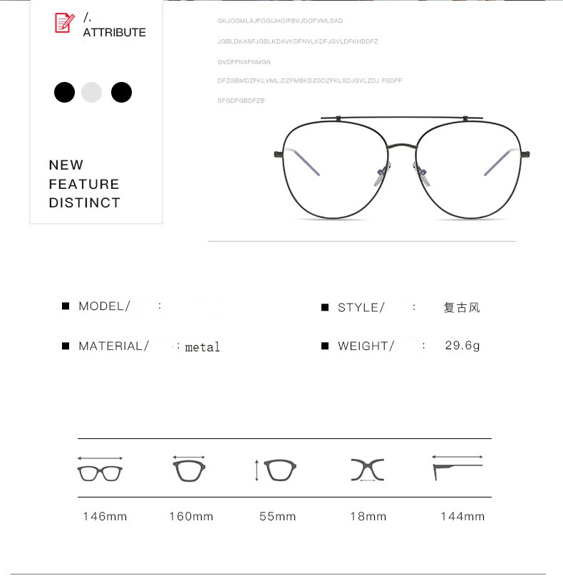 Mode Anti bleu cadre Vintage lunettes femmes surdimensionné métal lunettes cadre hommes clair lentille lunettes or optique Spectacle
