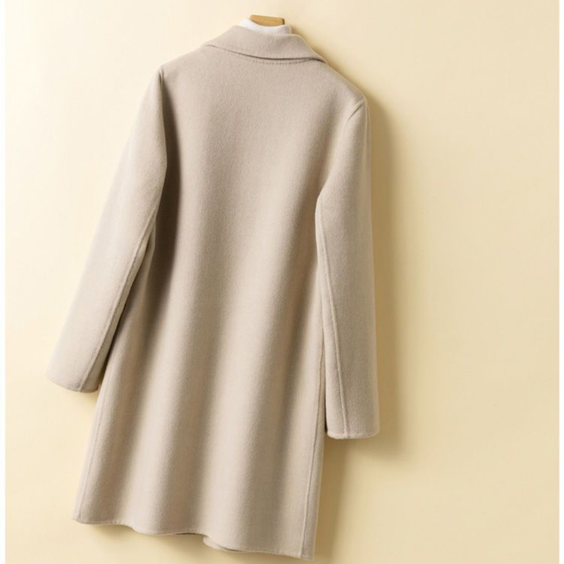 Manteau en laine confortable pour femme, Chic, polyvalent, couleur unie, extérieur quotidien, polaire thermique, nouvelle collection hiver 2024
