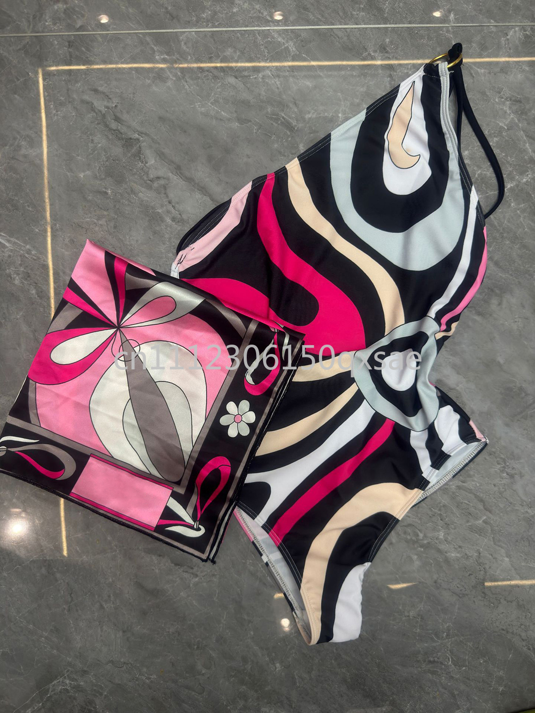 Maillots de bain foulard pour femmes avec logo signature lettre, maillots de bain sexy avec bandeau pour femme, tenues de plage