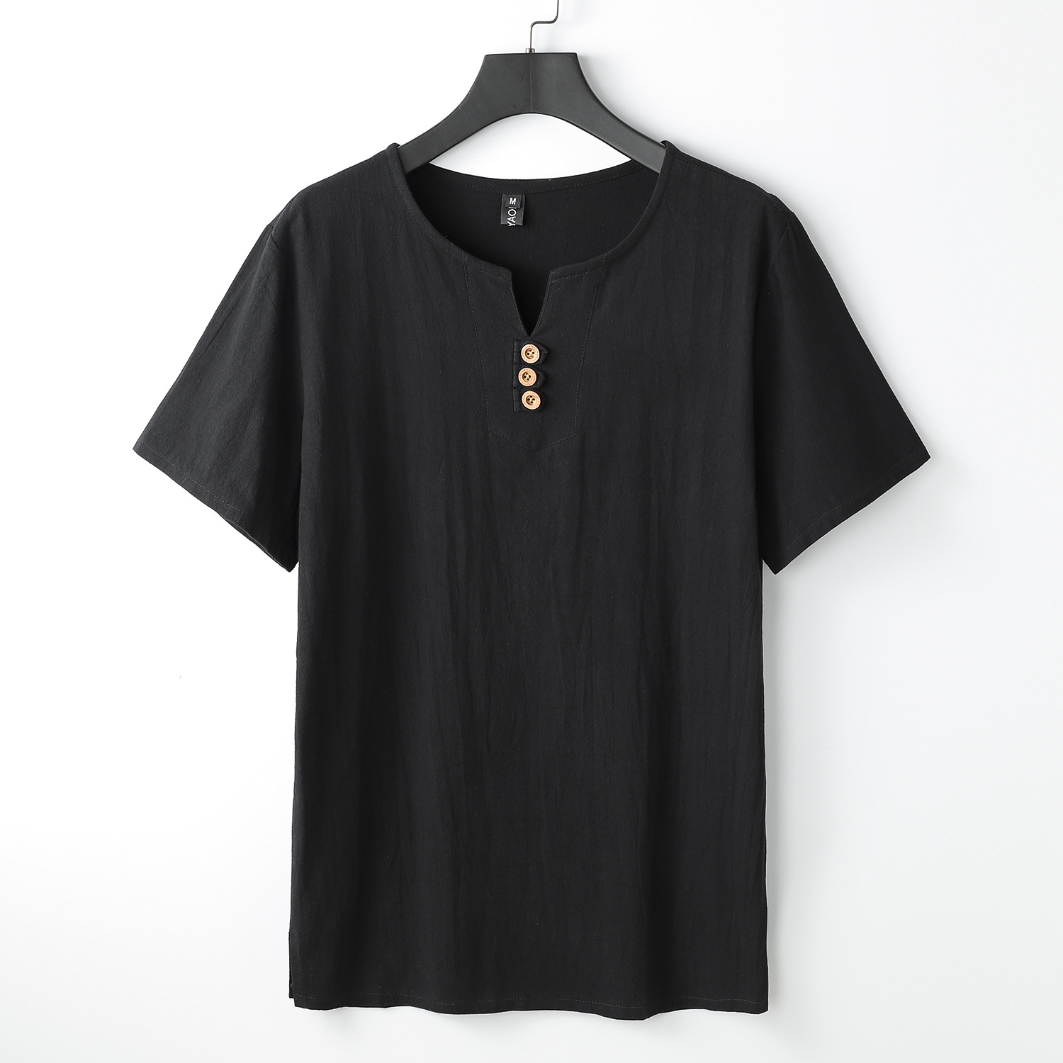 T-shirt en lin à manches courtes pour homme, estival et surdimensionné, grandes tailles 5XL 6XL 8XL 9XL