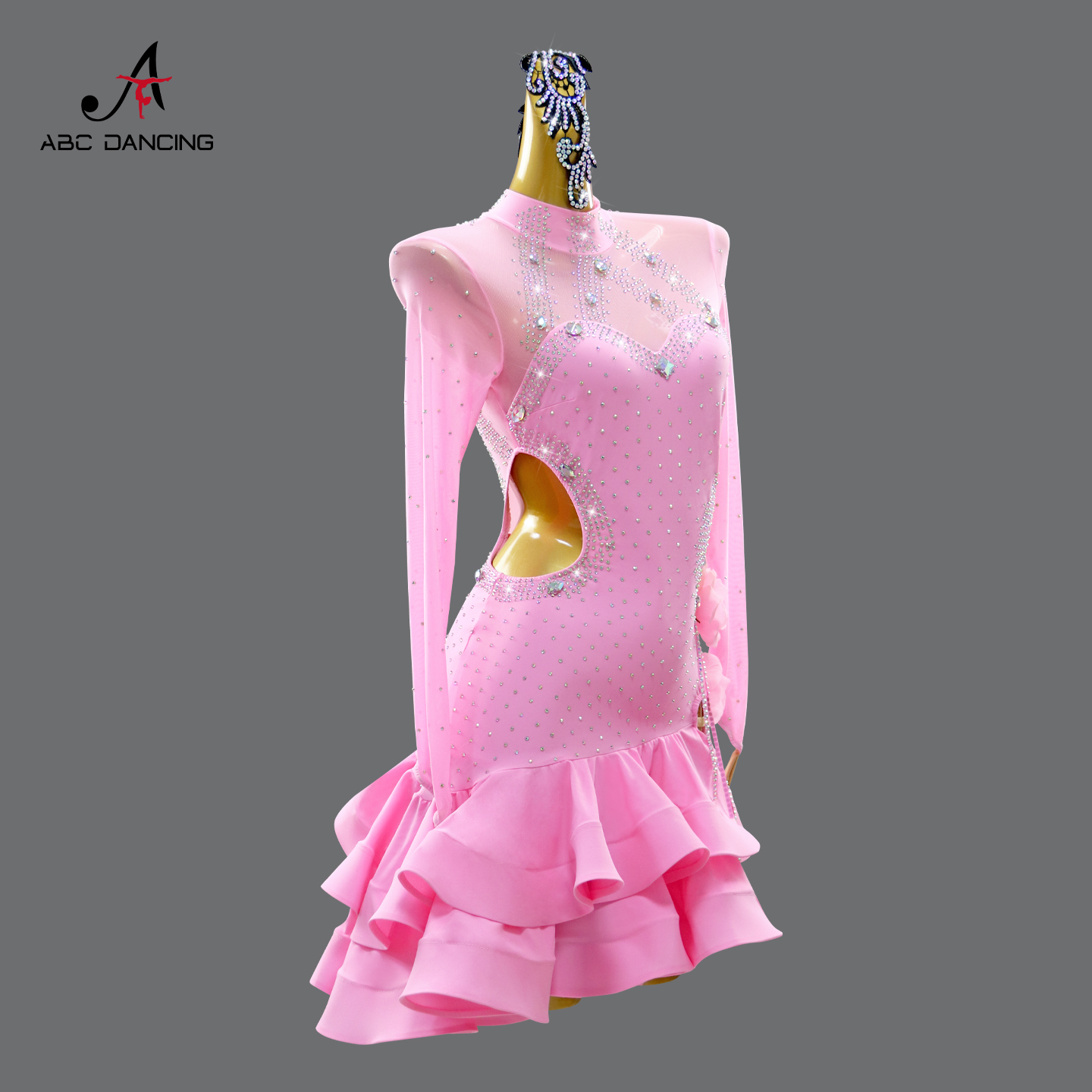 Robe de danse pour femmes, Costume de danse pour filles, Costume de carnaval court, Costume Latin pour salle de bal, spectacle de bal sur scène, vêtements de soirée