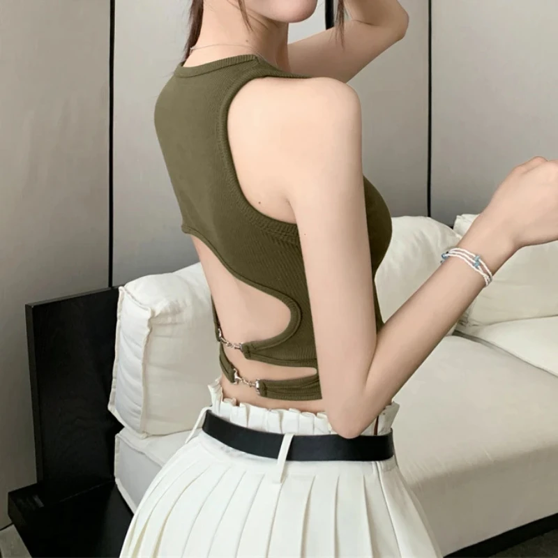 Nouveaux débardeurs de sport pour femmes avec coussinets de soutien-gorge, crop tops décontractés, camisoles de course dos nu en tricot pour femmes, tops streetwear