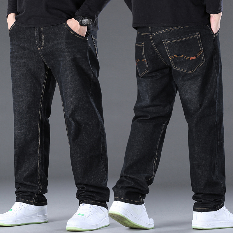 Pantalon en jean Homme grande taille 50 tissu Denim haute élasticité Pantalon grande taille pour 45-150 kg jean Hombre jambe large Jean Pantalon Homme