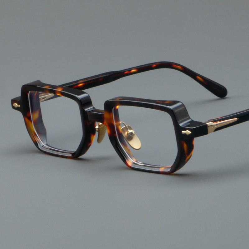 5803 lunettes cadre carré cadre plat classique écaille de tortue rétro personnalisé mode tendance hommes et femmes neutre bureau sty