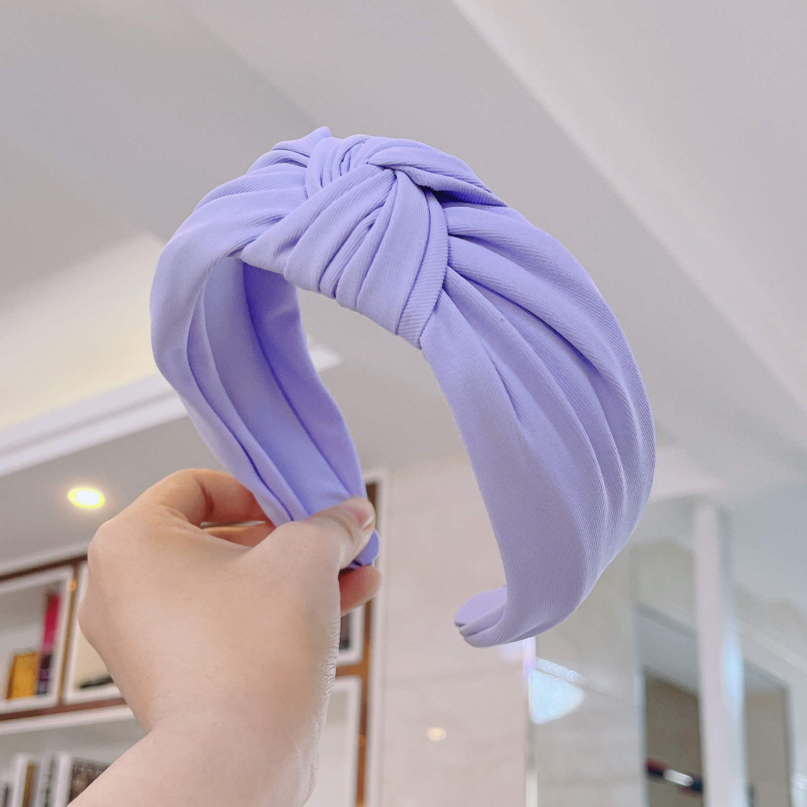 PROLY – Turban décontracté à nœud central pour femme, accessoires de cheveux, couleur unie, nouvelle mode, printemps, adulte