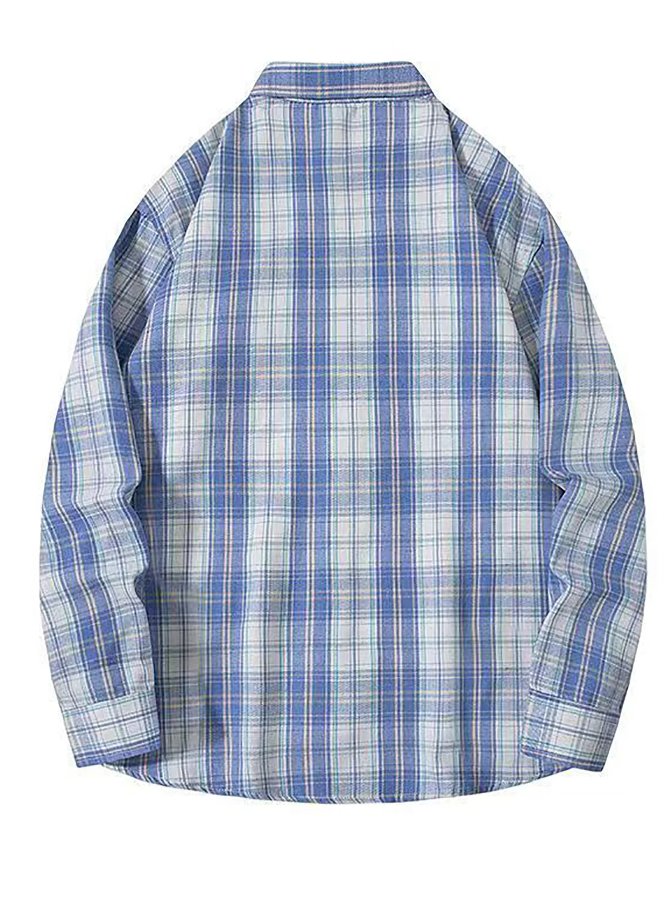 Chemise Homme Manches Longues Nouvelle Collection Printemps Style Rétro Cool Motif Quadrillé Japonais Grande Taille Col Chemise-Veste Coupe Standard Tendance Jeunesse