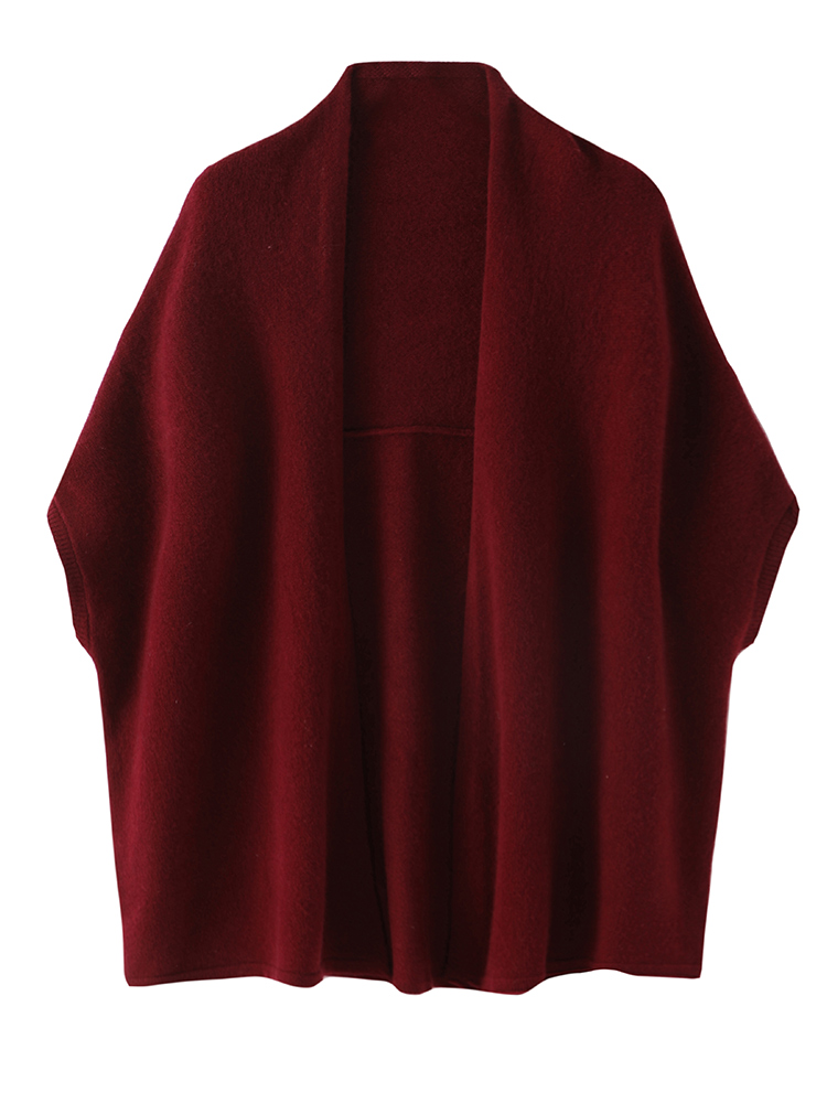 Châle en laine mérinos 100% pour femme, style élégant, cape en cachemire, tricot de haute qualité, cardigan pour le printemps et l'automne