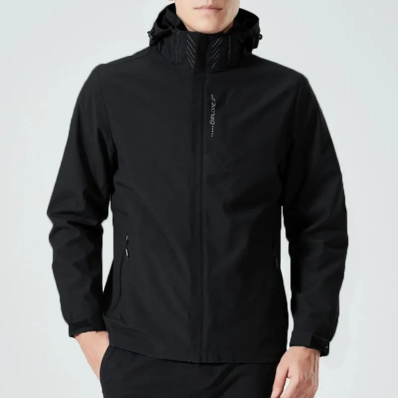 Veste d'extérieur à capuche pour hommes, coupe-vent imperméable, pour escalade, randonnée, poinçonnage, vêtements masculins, offre spéciale, automne et printemps