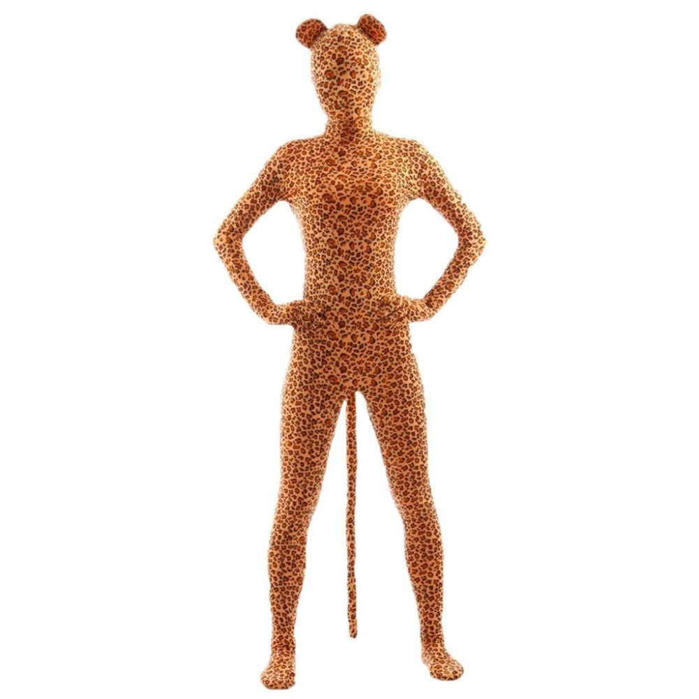 Costumes d'animaux pour adultes, Costume Zentai complet imprimé, zèbre, tigre, léopard, Costume de Cosplay en Nylon, tenue de carnaval d'halloween
