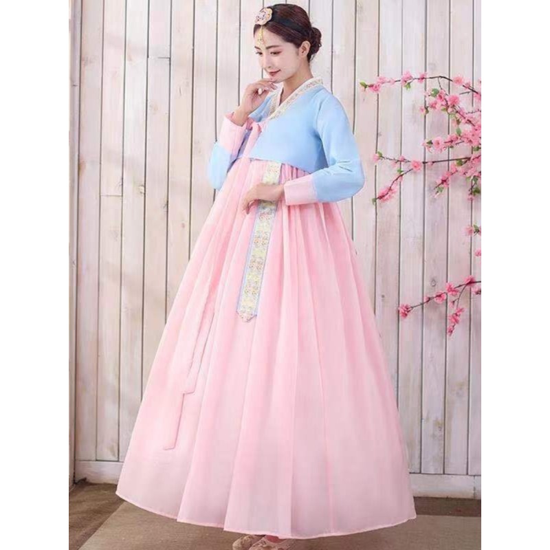 Robe Hanbok coréenne pour femmes, Costume de danse traditionnel ancien, vêtements asiatiques, vêtements de danseuse de mariage coréenne