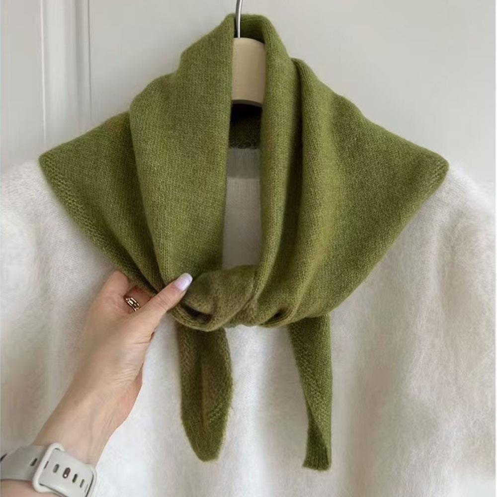 Nouvelle laine tricoté écharpe multi-fonctionnelle chaude triangulaire écharpe femmes foulard hiver chaud tricot foulard enveloppe de cheveux