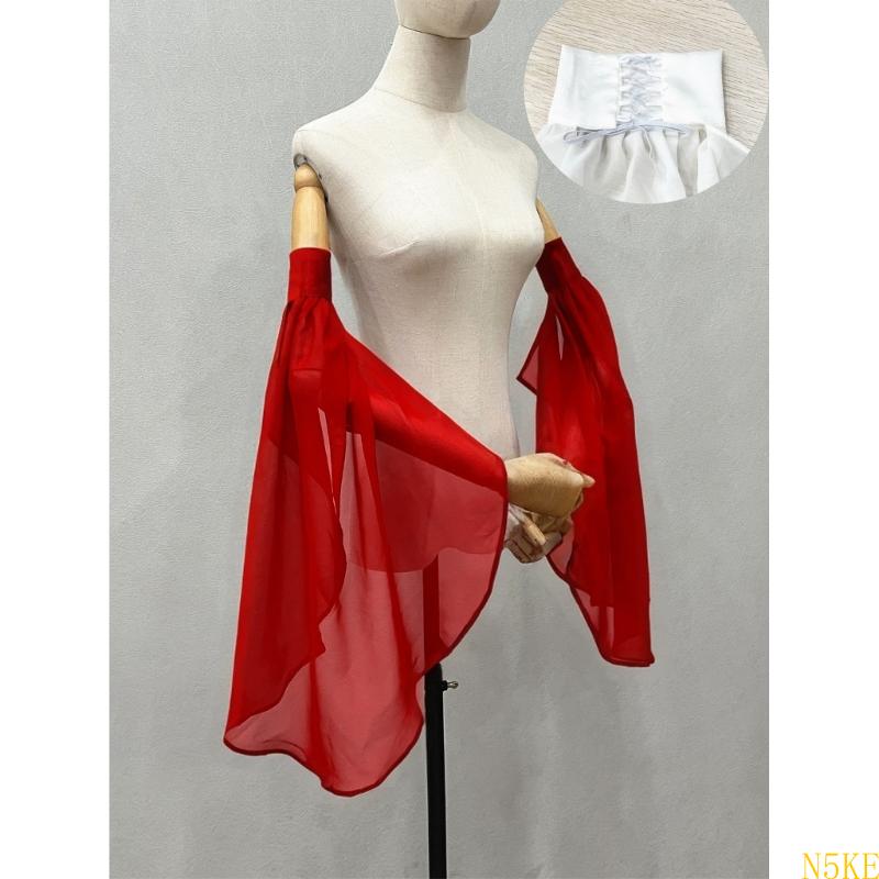 Housse de bras transparente pour mariée, faux manches en Tulle pour Costume de jeu, manches de robe de mariée pour femmes