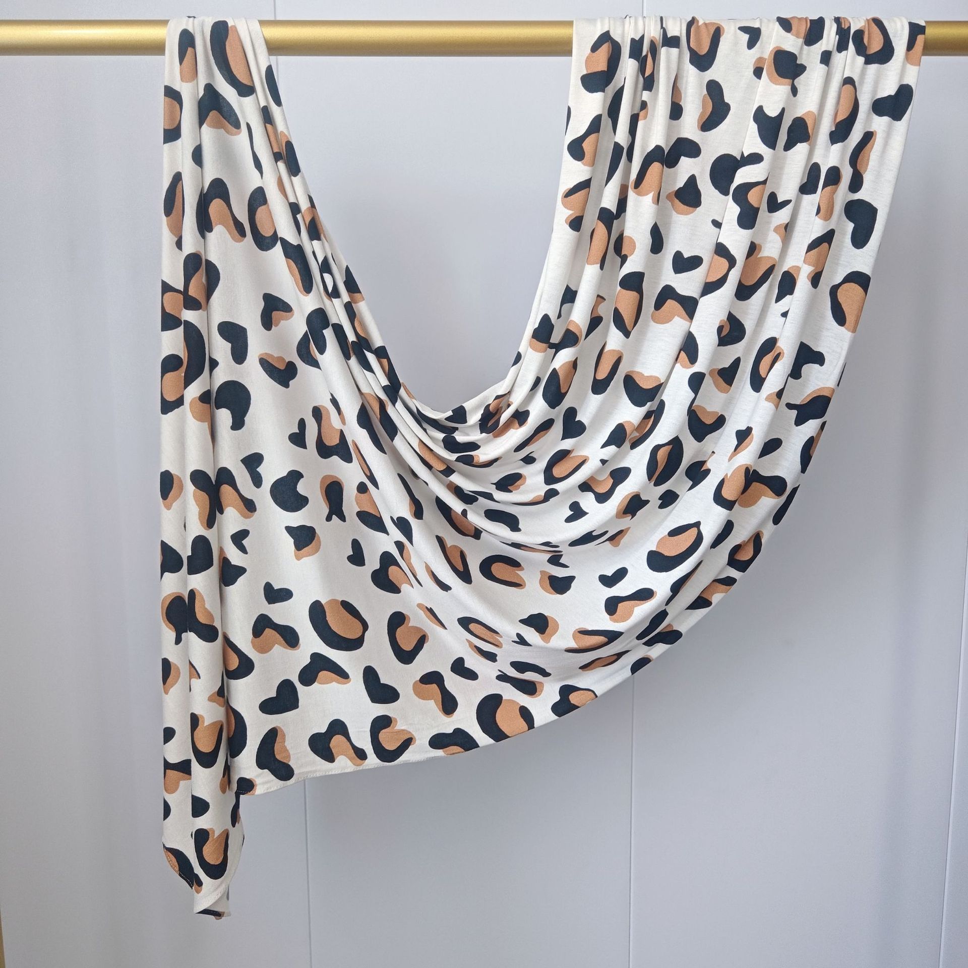 Hijab en coton jersey imprimé de qualité supérieure, doux et respirant, pour femmes musulmanes, châles et écharpes en coton islamique, hijab en viscose