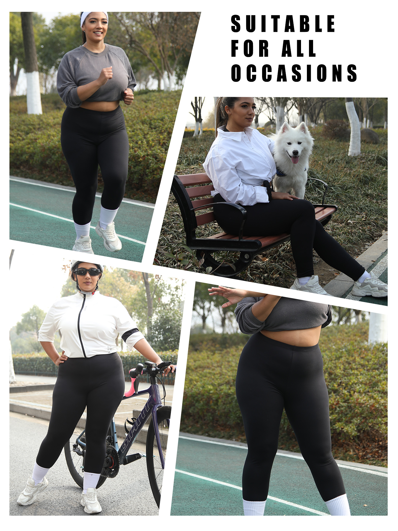 Leggings de sport super doux pour femmes grandes tailles, non transparents, pour entraînement, course à pied, yoga, athlétisme