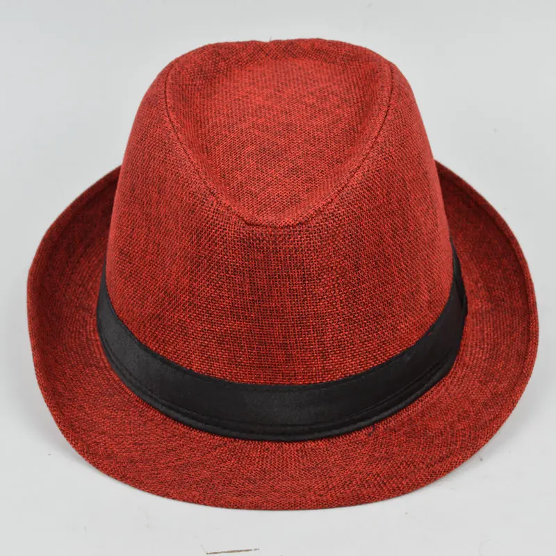 Beaux chapeaux de Cowboy pour hommes, chapeau formel Jazz en coton et lin pur, Imitation lin, pare-soleil, accessoires de mode