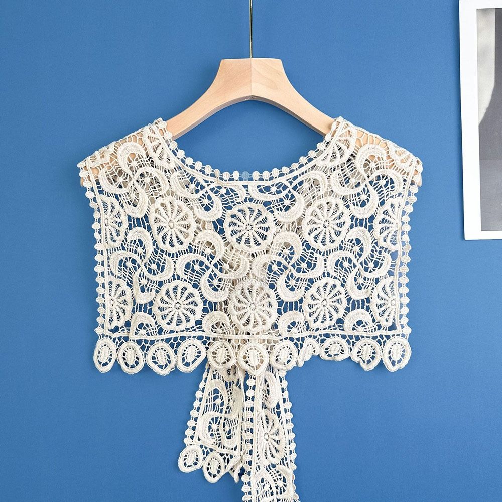 Écharpe de style coréen avec faux col pour femme, châle féminin, chemisier à épaules