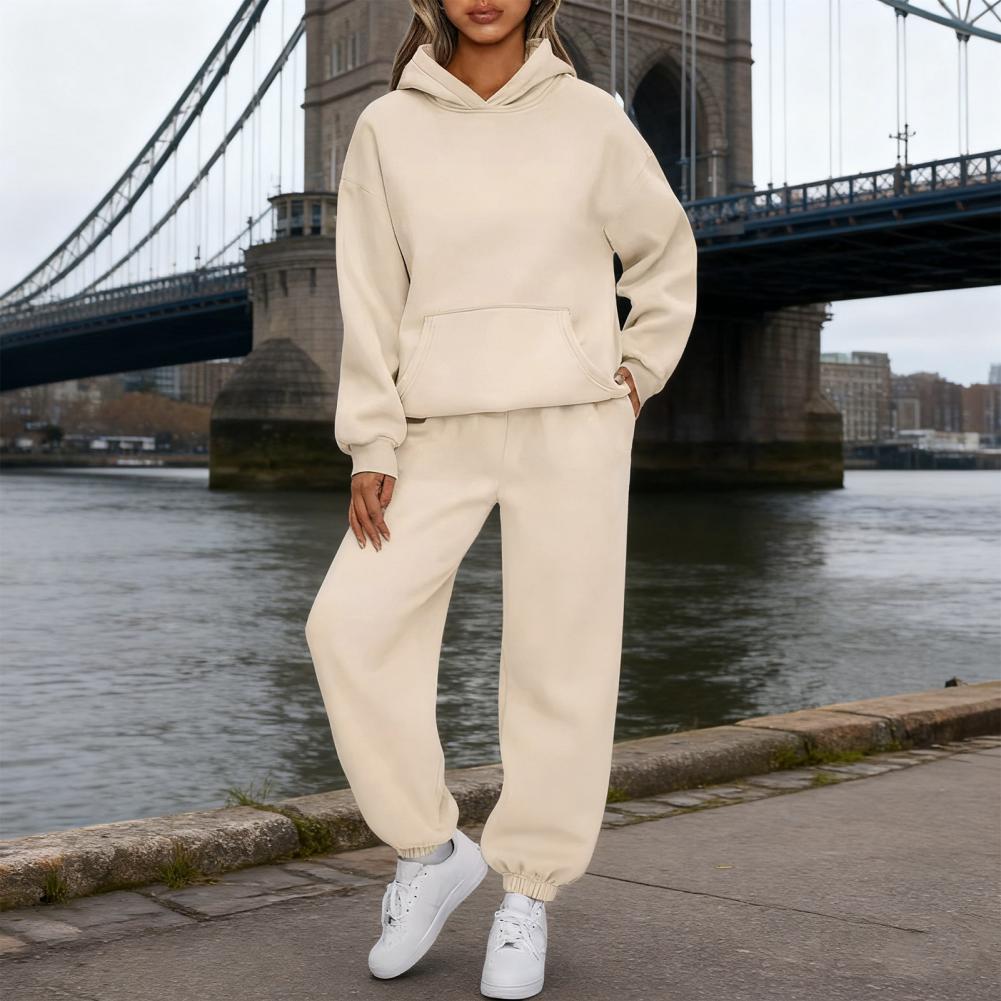 Ensembles pour femmes sweats à capuche pantalons 2 pièces tenues vêtements de sport esthétiques survêtement grande taille rose survêtement