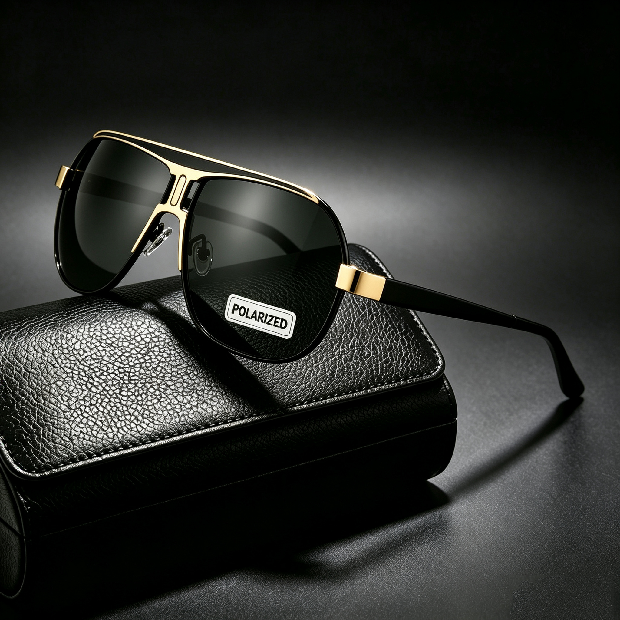 Lunettes de soleil polarisées pour hommes et femmes, monture métallique classique grande taille, protection UV400, anti-éblouissement, pour la conduite 2026