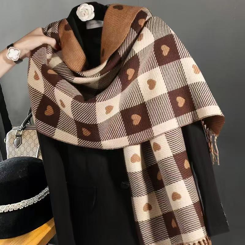 Écharpe unisexe en cachemire, enveloppe de cou chaude et douce pour hommes et femmes, écharpe de randonnée en plein air assortie avec tout, décorer le cadeau, hiver