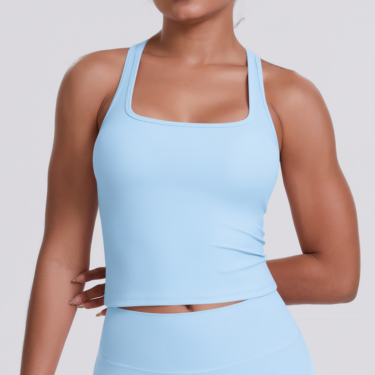 Soutien-gorge de sport pour femme haute performance, extensible, pour la gym, l'entraînement, la course et le yoga, avec effet push-up, style débardeur